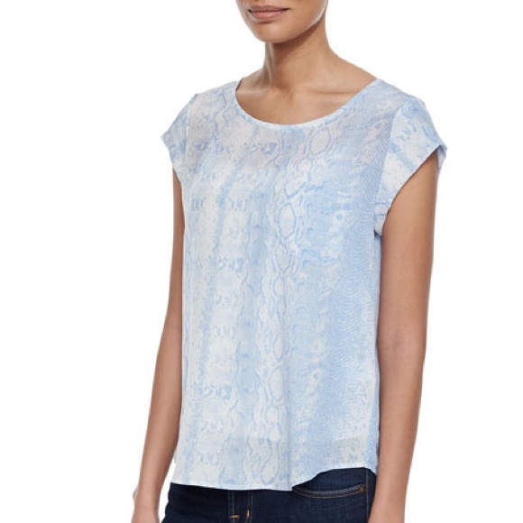 Joie snake print silk “rancher” pocket top - Picture 8 of 8